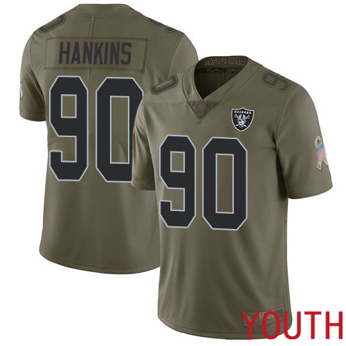 Oakland Raiders Limited Olive Youth Johnathan Hankins Jersey NFL Football 90 2017 Salute to Jersey